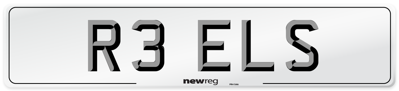 R3 ELS Number Plate from New Reg